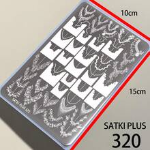 High Quality Nail Art Stamping Plates, Gothic Style Letter Print Templates, 26 English Alphabet Nail Stamping Plates, Transparent Silicone Stamping Plates, Nail Art Tools - Cadet Blue - View 1