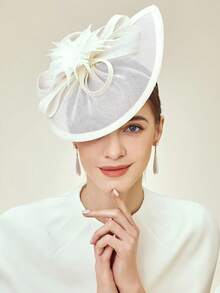 Fascinadores y sombreros para mujer para fiestas de té en el jardín, sombreros vintage de Kentucky en paquete múltiple para bodas, fiestas de cóctel, con flores, plumas y malla, clips para el cabello para Halloween y fiestas de Navidad - HA5792 - Ver 13