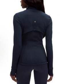 Lululemon Women's Define Jacket Nulu™ | Buttery-Soft Weightless Fabric | Slim Fit Streamlined Athletic Zip-Up | Luxury Studio-To-Street Performance Outerwear - Navy Blue - View 3