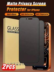 2 piezas - Protector de pantalla mate anti-espía para 17 Pro Max, anti-deslumbramiento, anti-rayos X, anti-huellas, anti-espía, compatible con 17Pro/17Air/17/16ProMax/16Pro/16Plus/16/15ProMax/15Pro/15Plus/15/14/13/12/11, tacto suave, accesorios para teléfono - Negro - Ver 31