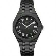 GUESS Asset Men's Black Stainless Steel Sunray Textured Dial Watch GW0575G3 - Black - View 2