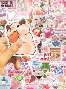 200张Y2K风格可爱复古贴纸，时尚贴纸，KPOP涂鸦贴纸，防水贴纸，适用于水瓶、笔记本电脑、手机、滑板、计划本、日记本等。剪贴簿用品文具趣味贴纸 - M - 查看 5