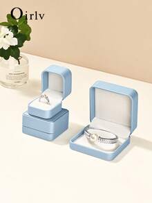 Oirlv Elegant Jewelry Box, Suitable For Organizing Bracelets, Rings, Pendants, Earrings And Necklaces, Great For Home And Travel Use, Ideal Gift For Valentine's Day And Back-To-School, Fashionable Storage Solution For Celebrations And Special Occasions, Making Your Jewelry Collection Stand Out - Blue - View 3