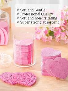 100% Natural Compact Facial Cleansing Sponge, Suitable For Exfoliating, Makeup Removal And Face Washing, Ideal For Beauticians - Pink - View 5