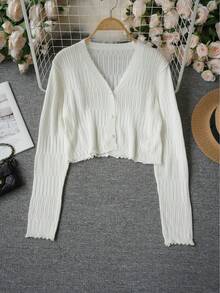 Cubre ligero de punto calado para mujer, protección solar transparente para aire acondicionado, adecuado para verano y primavera en color blanco - Blanco - Ver 6