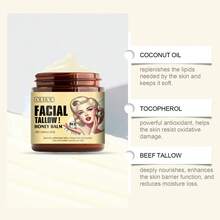 OUHOE Crema de miel y sebo de res. Hidratación profunda para piel seca y agrietada. No grasa. Ilumina, reafirma, atenúa manchas oscuras, calma el enrojecimiento, repara la piel dañada, minimiza los poros, aumenta la elasticidad facial y nutre la piel para un cuidado suave. - Crema de miel de sebo de vaca - Ver 7