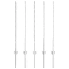 Zaunpfosten 5 pcs Silber 100 cm Stahl - A - Visualizzare 2