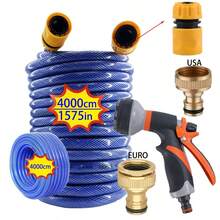 High Pressure Home Car Wash Water Gun And Hose Set - Durable PVC, Long Reach And High Flow Rate, For Efficient Cleaning And Garden Watering, Nozzle, 4/6 Inch Fittings - B - View 2