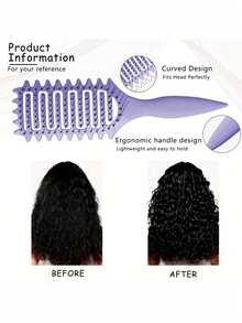 Curling Styling Comb, Breathable Curling Comb, Unisex, For Shaping And Styling Curls, Hair Styling Set - Multicolor - View 5