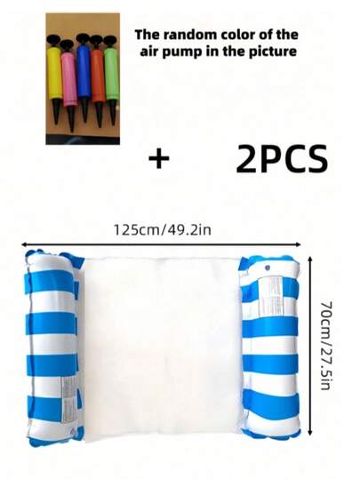 1/2pcs Adult PVC Inflatable Floating Pad, Suitable For Swimming Pools And Beaches, Portable, No Need For Electricity, Comfortable And Durable, Lightweight And Easy To Carry, Quick Inflation, Suitable For Adult Use.