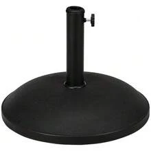 Parasol Base, 3 Adapters, Adjustable, Cement, 25 Kg, Black - A - View 9