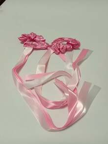 2条/4条彩虹色腕带，涤纶卷发圈，舞蹈表演丝带，体操队丝带，适合毕业典礼、儿童节、日常发饰 - 彩色 - 查看 16