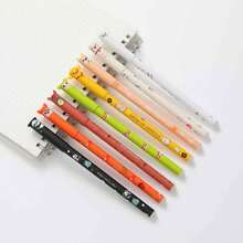 8 Pieces Of Animal Erasable Pens, Easy-To-Erase, Neutral Pens, Cute Cartoon Student Cap-Pulling Pens, With Various Small Animal Patterns, Erasable Pens,Cute Animal Erasable Gel Pens 0.7mm Fine Point Smooth Writing Kawaii Stationery For School Office Supplies - Multicolor - View 8