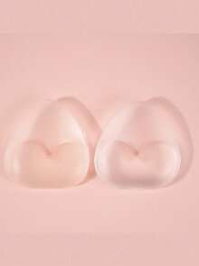 2 Miếng độn ngực silicon tái sử dụng, nâng ngực - Miếng độn dày dặn vô hình cho đồ lót, bikini và váy, nâng ngực tự nhiên, màu nude/trong suốt, không đường may, không keo dính, thích hợp mặc hàng ngày, dự tiệc và đi nghỉ mát. - Dày - Xem 15