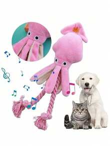 Đồ chơi gặm hình bạch tuộc màu hồng có tiếng kêu cho thú cưng, được làm từ chất liệu bền chắc và có hiệu ứng âm thanh khi gặm, đồ chơi sáng tạo được chó yêu thích, món quà lý tưởng cho thú cưng. - Hồng - Xem 6