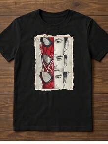 Avengers Three Peter Parker SPIDER-MANS No Way Home Shirt, MCU Fans Gift, Magic Kingdom Land Family Vacation Tee T Shirts For Men,Tops For Women,Girls Clothes,Boys Clothes,Summer Tops,Funny T Shirts,Graphic Tee,Holiday Outfits For Women,Summer Holiday Outfits,Summer Tops,Gifts For Men,Girls Holiday - Black - View 7