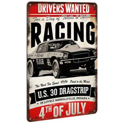 Tranh treo tường kim loại cổ điển kích thước 8" x 12" - Hoàn hảo cho nhà bếp, quầy bar, quán cà phê và trang trí nhà nông thôn | Ý tưởng quà tặng độc đáo