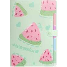 Carpeta de archivo expandible con 5 bolsillos y pestañas, organizador de archivo acordeón tamaño carta para escuela, oficina y hogar con pestañas - Frutas de verano - Frutas de verano - Ver 11