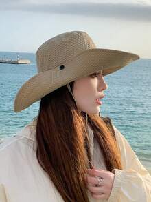 1pc Versatile Cowboy Hat, Foldable Bucket Hat For Men And Women, Suitable For Outdoor Activities Like Travel, Hiking, Sun Protection In Spring And Summer - Cowboy Hat - View 13