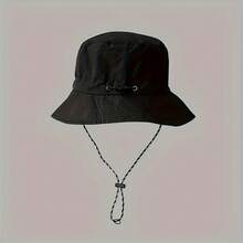 Unisex Outdoor Hat, Foldable And Breathable, Quick-Drying, Casual Fisherman Hat For Fishing, Hiking, And Sun Protection - màu đen - Xem 2