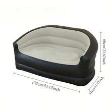 2-Personen aufblasbares Sofa für Camping und Outdoor-Entspannung, aus strapazierfähigem PVC-Material, schwarz, leicht und einfach zu transportieren für Terrasse, Rasen oder Hinterhof - Verschiedenfarbig - Übersicht 8