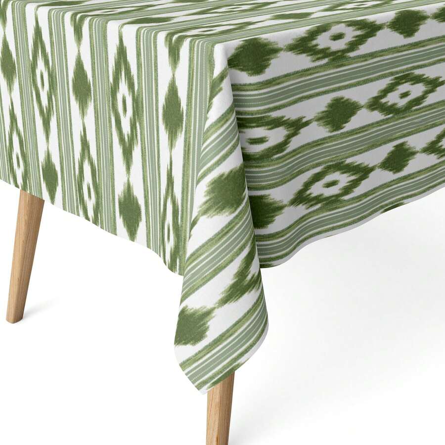 Kiva Stain-Resistant Resinated Tablecloth, Extra Soft To The Touch And Waterproof, Sizes From 100x140 To 300x140 Cm And Round 140 Cm - Stain-Resistant Tablecloth For Rectangular And Round Tables - Available In 12 Designs - Option 7 - View 1