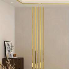 10pcs Rectangular Silvery Golden Black Mirror Self-Adhesive Removable Acrylic Mirror Anti-Shatter Wall Sticker For Entrance Corridor Stairs Bathroom Toilet Living Room Kitchen Classroom Dormitory Church Gym Office - 1mm - View 6
