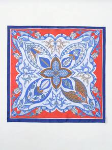 1pc Fashionable & Versatile Bandana With Leaf & Vine Print - Multicolor - View 13