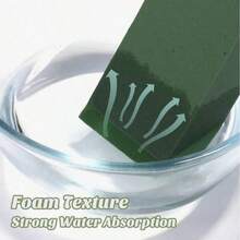 Bloque de espuma floral cuadrado de 14 cm x 8 cm x 4,5 cm, adecuado para flores frescas y manualidades con flores artificiales - Verde - Ver 3