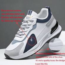 Men's Fashionable Versatile Casual Comfortable Running Shoes - White and Blue - View 2