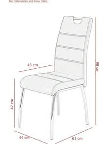 Chaises de salle à manger - Cappuccino - Voir 2