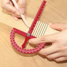 Regla de marcado de ángulo transportador de aleación de aluminio, regla de carpintería transportador multifuncional para medición de ángulo de alta precisión BZOK - Ver 5