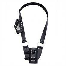 Renaissance Style Faux Leather Sword Shoulder Strap, Multifunctional Leather Crossbody Strap With Double Sheath Set, Pirate Themed Halloween Accessory - A - View 13