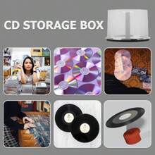 - Caja para tartas de CD/DVD paquete de 4 cubos de almacenamiento de DVD vacíos para CD capacidad para 50 discos cada - como en la foto - Ver 7