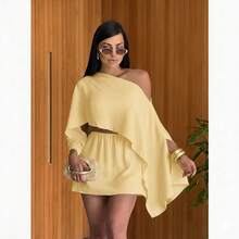 Women's 3-Piece Set, Blouse, Skort And Top In Duna Casual - 黃色 - 查看 2