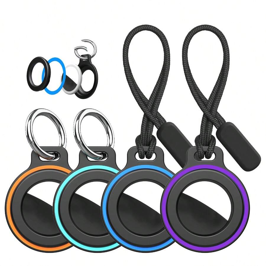 Airtag Protective Case, Hard Shell Protective Cover With Rotatable Buckle, Keychain For Airtag Anti-Lost Locator - View 1