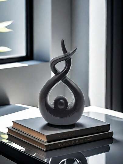 优雅扭曲造型雕塑 - 现代简约家居装饰及精致桌面摆件，打造奢华室内空间