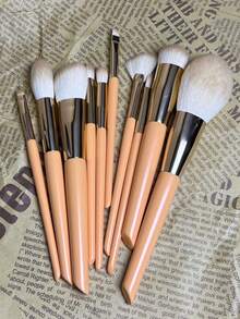 GFYICAI Large Powder Brush, High-End Durable Makeup Brush (For Pressed Powder And Loose Powder), Contouring, Highlighting, Setting, Diffusing, Concealing, And Blush, Vegan And Cruelty-Free - Coral Orange - View 10