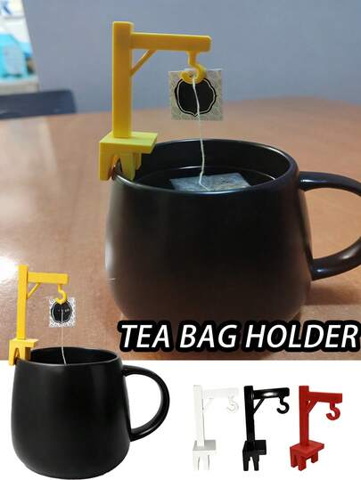 1pc Tea Bag Holder, Plastic Material Suitable For 3-5mm Thick Cups, Ensures Even Tea Infusion, Practical Small Tool