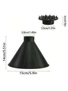 4件套汽车挡风玻璃除冰铲漏斗形雪铲 - 汽车圆形塑料雪铲，汽车挡风玻璃除冰，车辆除雪，塑料雪铲，紧凑型除雪工具，圆形塑料设计，坚固耐用，漏斗形雪铲 - 多款 - 查看 4