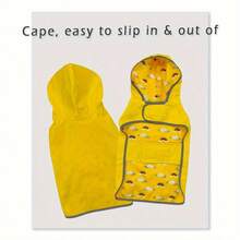 Double-Sided Waterproof Dog Raincoat - Yellow Double-Layered Outerwear, All-Weather Protection - Yellow - View 4