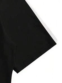 Custom Printed Short Sleeve T-Shirt For Men In Plus Size, Comfortable And Breathable, Suitable For Summer, Fashionable - Black - View 5