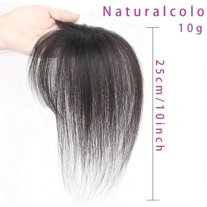 Women's Hair Topper 8*12cm With Three Strong Clips, Thick Base For Seamless Hair Integration, Adds Volume & Covers Hair Natural Full Human Hair, Straight, Full Coverage, High Bun, No Trace, For All Ethnicities, Beauty & Personal Care, Hair Accessories