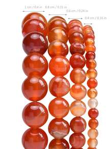 Red Agate Beads-Round Sardonyx Carnelian Loose Beads For Jewelry Making, DIY Necklace Bracelet, Smooth Round Gemstones, No Plating, Ideal For Christmas, Valentine'S Day, Birthdays & Campus Gifts.-4mm/6mm/8mm/10mm. - Multicolor - View 11