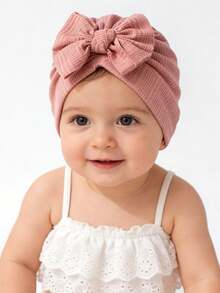1 pieza Sombrero de niña pequeña, Sombrero con lazo, Vestido de primavera para niña pequeña, Sombrero delgado, Sombrero suave, decoración para celebración de aniversario y días festivos, Conjunto de primavera para niña pequeña, Sombrero con lazo, disponible en múltiples colores, adecuado tanto para el hogar como para salir - Multicolor - Ver 4