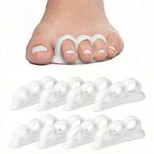 2 pièces Séparateurs et écarteurs d'orteils en silicone, préviennent le frottement des orteils, conviennent pour le port quotidien et les activités, lavables et réutilisables, coussinets de protection des orteils unisexes, semelles de soins des pieds - Voir 6