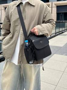 1 pieza Maletín de moda negro, mochila de negocios minimalista y elegante - Rectángulo - Ver 11