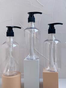 6pcs/Set 500ml Reusable Shampoo Refill Bottles Set, Including Shampoo, Body Wash, Conditioner Replacement Bottles And 3 Jars - Multicolor - View 2