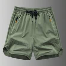 Men's Casual Green Shorts For Summer - Green - View 4