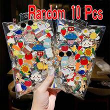 1/10/20/30/50/100件 隨機卡通吊墜胸針套組 - 時尚哥德復古龐克琺瑯胸針，適用於襯衫、包包，適合日常穿搭與派對 - 胸針 - 查看 9